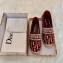 Dior Granville Oblique Embroidered Cotton Espadrilles Burgundy 2020