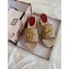 Gucci GG Matelassé Canvas Platform Espadrilles Slides Sandals Beige/Burgundy 2020