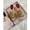 Gucci GG Matelassé Canvas Platform Espadrilles Slides Sandals Beige/Burgundy 2020