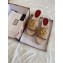 Gucci GG Matelassé Canvas Platform Espadrilles Slides Sandals Beige/Burgundy 2020