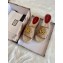 Gucci GG Matelassé Canvas Platform Espadrilles Slides Sandals Beige/Burgundy 2020