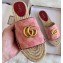 Gucci GG Matelassé Canvas Espadrilles Slides Sandals Pink 2020