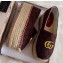 Gucci GG Matelassé Canvas Platform Espadrilles Coffee 2020