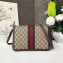 Gucci Queen Margaret Metal Bee Web GG Supreme Medium Shoulder Bag 524356 coffee