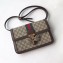 Gucci Queen Margaret Metal Bee Web GG Supreme Medium Shoulder Bag 524356 coffee