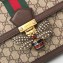 Gucci Queen Margaret Metal Bee Web GG Supreme Medium Shoulder Bag 524356 coffee