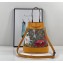 Gucci Ophidia GG Small Bucket Top Handle Bag 550621 Flora Print Yellow