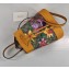 Gucci Ophidia GG Small Bucket Top Handle Bag 550621 Flora Print Yellow