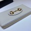Gucci 1955 Horsebit Zip Around Wallet 621889 Leather White 2020