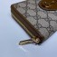 Gucci 1955 Horsebit Zip Around Wallet 621889 GG Canvas Brown 2020