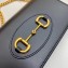 Gucci 1955 Horsebit Wallet with Chain Bag 621892 Leather Black 2020