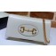 Gucci 1955 Horsebit Wallet with Chain Bag 621892 Leather White 2020