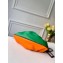 Louis Vuitton Boursicot EW Pouch Bag M45229 Leather Orange/Green 2020