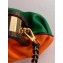 Louis Vuitton Boursicot EW Pouch Bag M45229 Leather Orange/Green 2020
