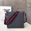 Gucci GG Black Messenger Bag 474137 Print