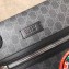 Gucci GG Black Messenger Bag 474137 Print