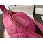 Chanel Quilted Large Hobo Clutch Bag AS1747 Dark Pink 2020