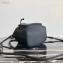 Prada Duet Fabric Shoulder Bucket Bag 1BH038 Black
