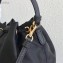 Prada Duet Fabric Shoulder Bucket Bag 1BH038 Black