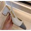 Chanel Heel 6.5cm Slingbacks G31318 White/Gray 2020