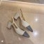 Chanel Heel 6.5cm Slingbacks G31318 White/Gray 2020