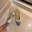 Chanel Heel 6.5cm Slingbacks G31318 White/Gray 2020