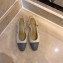 Chanel Heel 6.5cm Slingbacks G31318 White/Gray 2020