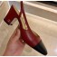 Chanel Heel 6.5cm Slingbacks G31318 Burgundy/Black 2020