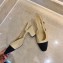 Chanel Heel 6.5cm Slingbacks G31318 Beige/Grosgrain 2020