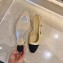 Chanel Heel 6.5cm Slingbacks G31318 Beige/Grosgrain 2020