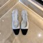 Chanel Heel 6.5cm Slingbacks G31318 White/Grosgrain 2020