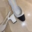Chanel Heel 6.5cm Slingbacks G31318 White/Grosgrain 2020