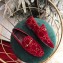 Gucci Women's Horsebit Loafer GG Velvet Red
