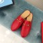 Gucci Women's Princetown Horsebit Slipper Leather Red