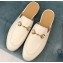 Gucci Women's Princetown Horsebit Slipper Leather White
