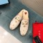 Gucci Women's Princetown Horsebit Slipper Embroidered Bees and Stars White