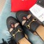 Gucci Women's Princetown Horsebit Slipper Embroidered Bees Black
