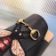 Gucci Women's Princetown Horsebit Slipper Embroidered Bees Black