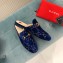 Gucci Women's Princetown Horsebit Slipper GG Velvet Blue