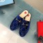 Gucci Women's Princetown Horsebit Slipper GG Velvet Blue