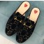 Gucci Women's Princetown Horsebit Slipper GG Velvet Black