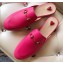 Gucci Women's Princetown Horsebit Slipper Leather Fuchsia