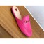 Gucci Women's Princetown Horsebit Slipper Leather Fuchsia
