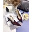 Dior Heel 6.5cm J'Adior Slingback Fishnet Pumps Burgundy 2020