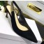 Dior Heel 6cm Strassy-D Slingback Pumps Suede Black 2020