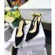 Dior Heel 6cm Strassy-D Slingback Pumps Suede Black 2020