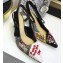 Dior Heel 6.5cm Sweet-D Slingback Pumps Embroidered and Beaded Patchwork 2020