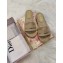 Dior Granville Oblique Embroidered Cotton Espadrilles Slipper Sandals Beige 2020