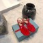 Prada Patent Leather Triangle Logo Thong Sandals Patent Red 2020