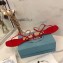 Prada Patent Leather Triangle Logo Thong Sandals Patent Red 2020